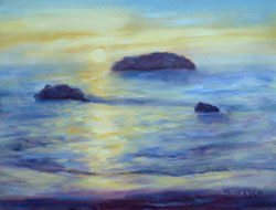 Ocean Sunset painting by Carolyn Jarvis